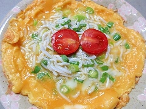 簡単で美味しい！シラスのオープンオムレツ